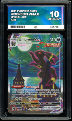 Umbreon VMAX 215/203 Pokemon Evolving Skies Alt Art ACE GEM MINT 10 - Image 1