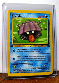 POKEMON SHELLDER 54/62 1ST EDITION FOSSIL LP-NM - Image 5