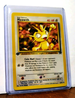 POKEMON MEOWTH 62/82 1ST EDITION TEAM ROCKET LP - Image 5