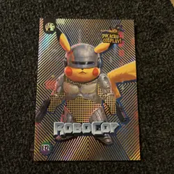 Robocop (Pikachu) #E12 - Gold Holo Box Hit Electric Pikachu Cosplay - Pokemon - Image 1