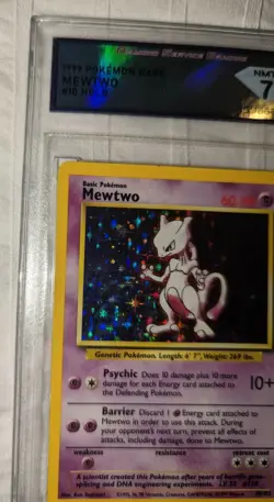 Mewtwo | 10/102 | Base Set | Pokemon TCG | WOTC | 1999 | Holo | 7 - Near Mint - Image 3