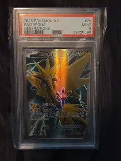 2016 Pokemon XY Generations #29 Full Art Zapdos Holo Set PSA 9 Mint - Image 1