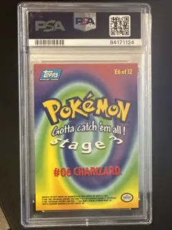 1999 Topps Pokemon Charizard Movie Edition Rainbow Foil PSA 8 Near Mint- Mint - Image 2