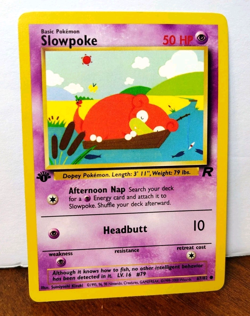 POKEMON SLOWPOKE 67/82 1ST EDITION TEAM ROCKET MP-HP - Image 1