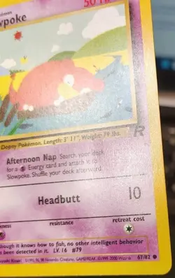 POKEMON SLOWPOKE 67/82 1ST EDITION TEAM ROCKET MP-HP - Image 3