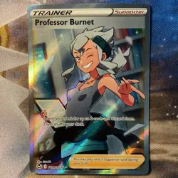 Pokemon Professor Burnet Trainer Full Art Ultra Rare Holo TG26/TG30 Silver Temp… - Image 1