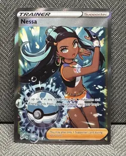 Pokemon Nessa TG27/TG30 Swsh11: Lost Origin Trainer Gallery Full Art Holo - Image 1