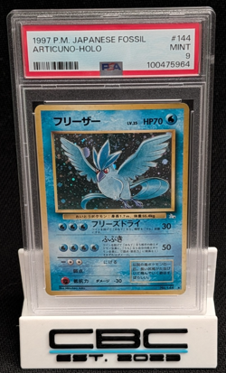 1997 Pokemon Japanese Fossil Articuno Holo #144 PSA 9 Mint - Image 1