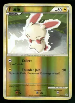 Plusle 36/95 Reverse Holo HGSS Unleashed Pokemon Card - Image 1