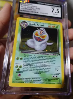 Dark Arbok 2/82 CGC 7.5 Insufficient Ink Error Misprint Holo Rare Pokemon Card % - Image 4