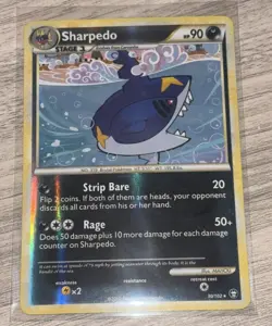 2010 SHARPEDO 30/102 HGSS TRIUMPHANT POKEMON CARD RARE-REVERSE HOLO-LP - Image 4