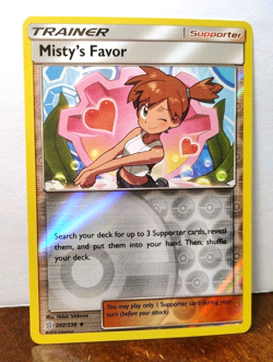 POKEMON MISTY'S FAVOR 202/236 REVERSE HOLO TRAINER UNIFIED MINDS LP - Image 1