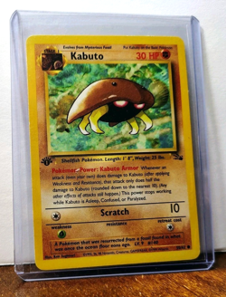 POKEMON KABUTO 50/62 1ST EDITION FOSSIL MP - Image 5