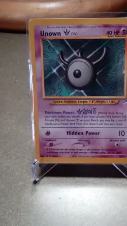 Pokemon Unown [W] 29/105 Neo Destiny Rare Regular Basic 40HP English - Image 1