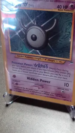 Pokemon Unown [W] 29/105 Neo Destiny Rare Regular Basic 40HP English - Image 2