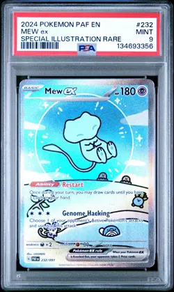 2024 Pokemon Paldean Fates #232 Mew Ex Special Illustration Rare PSA 9 - Image 1