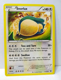 POKEMON SNORLAX 77/124 RARE FATES COLLIDE LP - Image 1