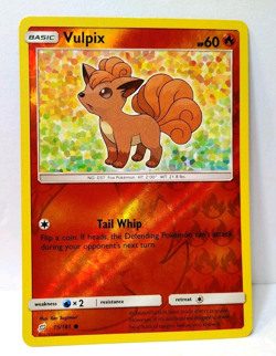 POKEMON VULPIX 15/181 REVERSE HOLO SUN & MOON TEAM UP LP - Image 1