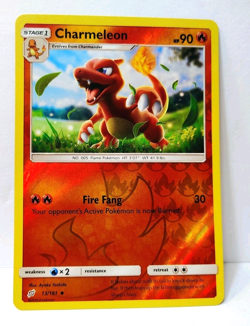 POKEMON CHARMELEON 13/181 REVERSE HOLO SUN & MOON TEAM UP LP-NM - Image 1