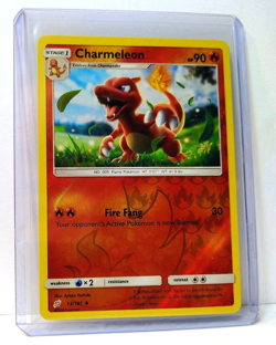 POKEMON CHARMELEON 13/181 REVERSE HOLO SUN & MOON TEAM UP LP-NM - Image 5