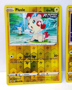POKEMON PLUSLE 089/264 & MINUN 090/264 REVERSE HOLO FUSION STRIKE - Image 2
