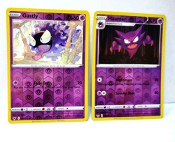 POKEMON GASTLY 083/202 & HAUNTER 084/202 REVERSE HOLO SWORD & SHIELD BASE - Image 1