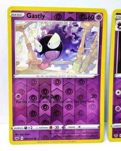 POKEMON GASTLY 083/202 & HAUNTER 084/202 REVERSE HOLO SWORD & SHIELD BASE - Image 2