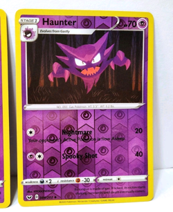 POKEMON GASTLY 083/202 & HAUNTER 084/202 REVERSE HOLO SWORD & SHIELD BASE - Image 3