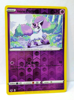 POKEMON GALARIAN PONYTA 081/202 REVERSE HOLO SWORD & SHIELD LP - Image 1