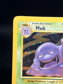 Pokemon TCG Muk 13/62 Fossil Holo Rare DMG - Image 2