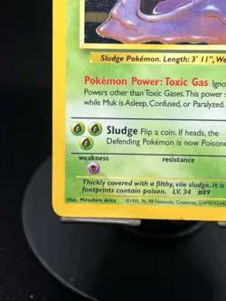 Pokemon TCG Muk 13/62 Fossil Holo Rare DMG - Image 5