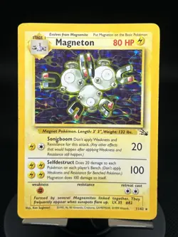 Pokemon TCG Magneton 11/62 Fossil Holo Rare HP - Image 1