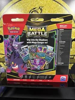 ✅SEALED SHIPS NOW IN HAND✅Pokemon Mega Battle Deck Mega Gengar ex PHANTASMAL - Image 2