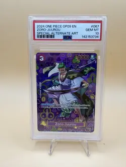 2024 One Piece Zoro-Juurou OP05-067 Special Alternate Art PSA 10 - Image 1