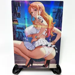 One Piece Nami Sexy Hot Anime Waifu Girl Doujin Lewd Goddess Story ACG Art Card - Image 1