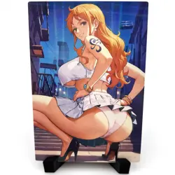 One Piece Nami Sexy Hot Anime Waifu Girl Doujin Lewd Goddess Story ACG Art Card - Image 3