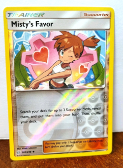 POKEMON MISTY'S FAVOR 202/236 REVERSE HOLO TRAINER UNIFIED MINDS MP-LP - Image 1