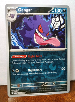 POKEMON GENGAR 057/091 REVERSE HOLO PALDEAN FATES NM NEAR MINT - Image 1