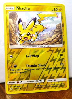 POKEMON PIKACHU 40/147 REVERSE HOLO BURNING SHADOWS LP - Image 1