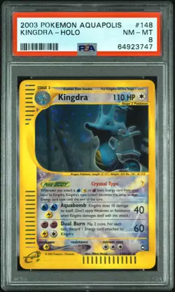 Kingdra 2003 Pokemon Aquapolis Nice Swirl PSA 8 #148 - Image 1