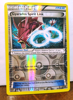 POKEMON GYARADOS SPIRIT LINK 101/122 REVERSE HOLO TRAINER BREAKPOINT MP-LP - Image 1