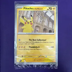 Pikachu At The Museum (SEALED) X Natural History Museum Pokemon Promo Card 2026 - Image 1