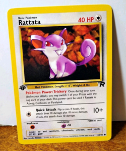 POKEMON RATTATA 66/82 1ST EDITION TEAM ROCKET LP-NM - Image 1
