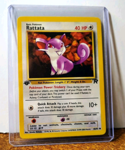 POKEMON RATTATA 66/82 1ST EDITION TEAM ROCKET LP-NM - Image 3