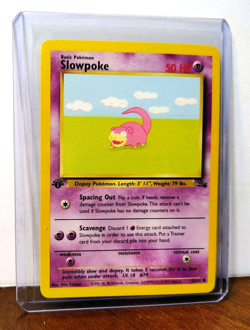 POKEMON SLOWPOKE 55/62 1ST EDITION FOSSIL MP-LP - Image 5