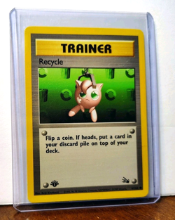 POKEMON RECYCLE 61/62 TRAINER 1ST EDITION FOSSIL LP-NM - Image 5