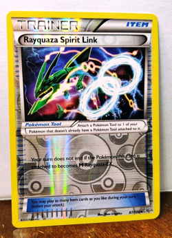 POKEMON RAYQUAZA SPIRIT LINK 87/108 REVERSE HOLO TRAINER ROARING SKIES MP-LP - Image 1