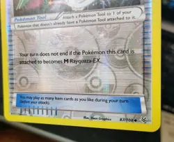 POKEMON RAYQUAZA SPIRIT LINK 87/108 REVERSE HOLO TRAINER ROARING SKIES MP-LP - Image 4