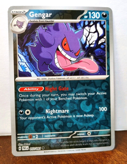 POKEMON GENGAR 057/091 REVERSE HOLO PALDEAN FATES NM NEAR MINT - Image 1