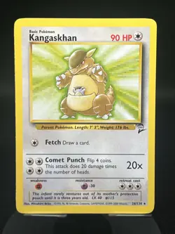 Pokemon TCG Kangaskhan 26/130 Base Set 2 Regular Rare LP - Image 1